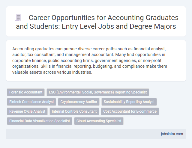 Career Opportunities for Accounting Graduates and Students: Entry Level Jobs and Degree Majors