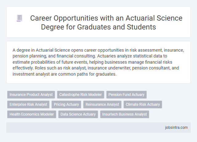Career Opportunities with an Actuarial Science Degree for Graduates and Students