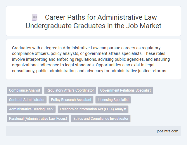 Career Paths for Administrative Law Undergraduate Graduates in the Job Market