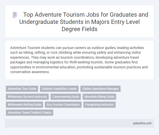 Top Adventure Tourism Jobs for Graduates and Undergraduate Students in Majors Entry Level Degree Fields