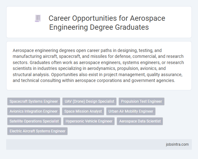 Career Opportunities for Aerospace Engineering Degree Graduates