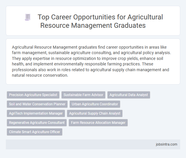Top Career Opportunities for Agricultural Resource Management Graduates