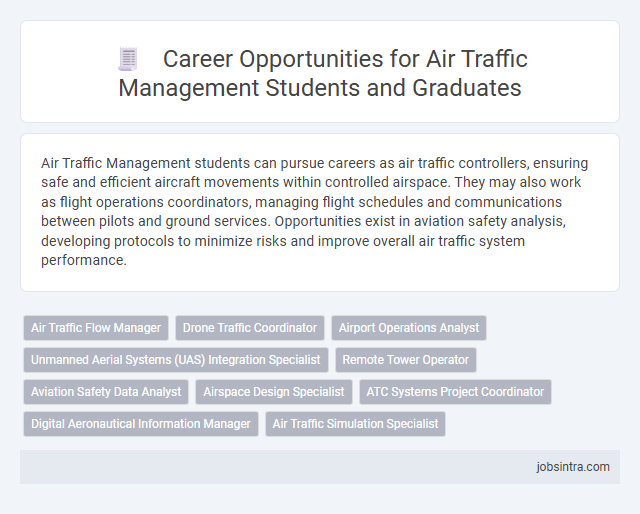 Career Opportunities for Air Traffic Management Students and Graduates