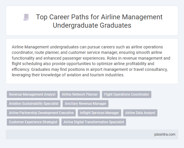 Top Career Paths for Airline Management Undergraduate Graduates