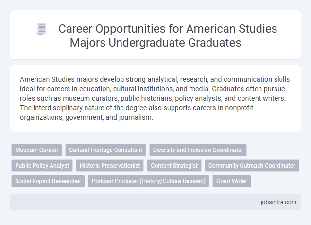 Career Opportunities for American Studies Majors Undergraduate Graduates
