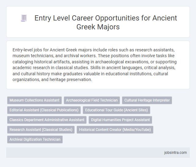Entry Level Career Opportunities for Ancient Greek Majors