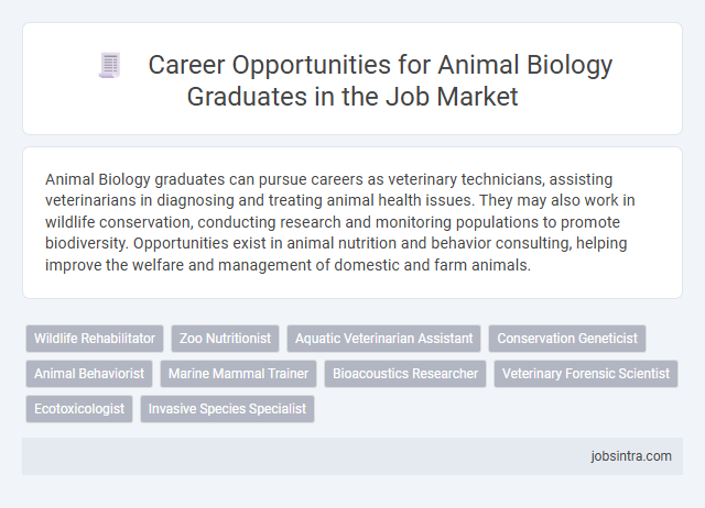 Career Opportunities for Animal Biology Graduates in the Job Market