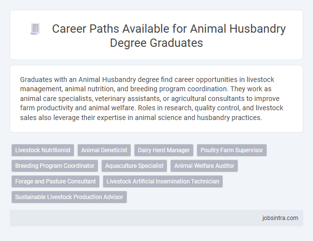 Career Paths Available for Animal Husbandry Degree Graduates