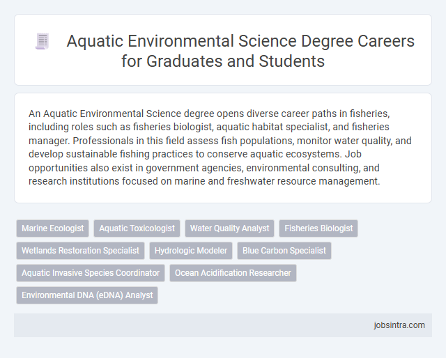 Aquatic Environmental Science Degree Careers for Graduates and Students