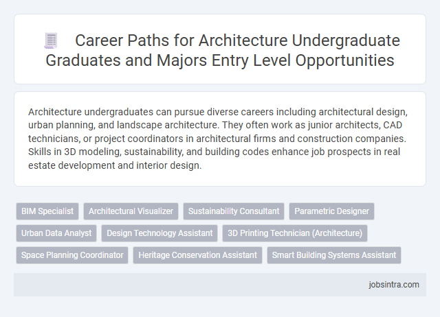 Career Paths for Architecture Undergraduate Graduates and Majors Entry Level Opportunities