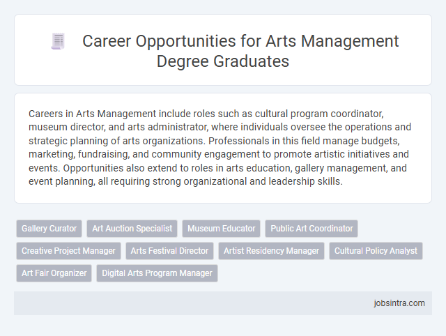 Career Opportunities for Arts Management Degree Graduates