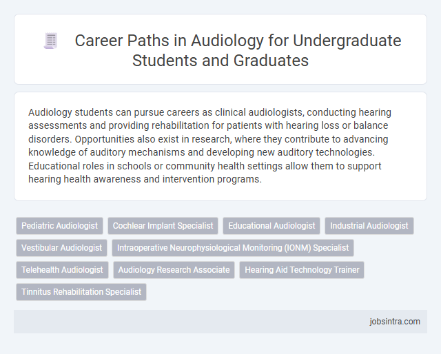Career Paths in Audiology for Undergraduate Students and Graduates