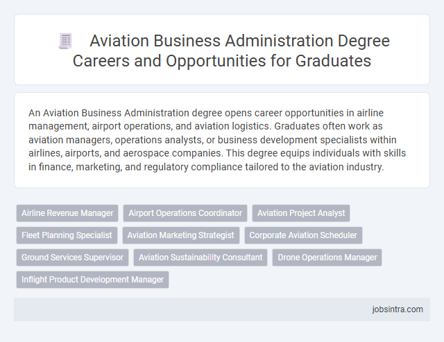 Aviation Business Administration Degree Careers and Opportunities for Graduates
