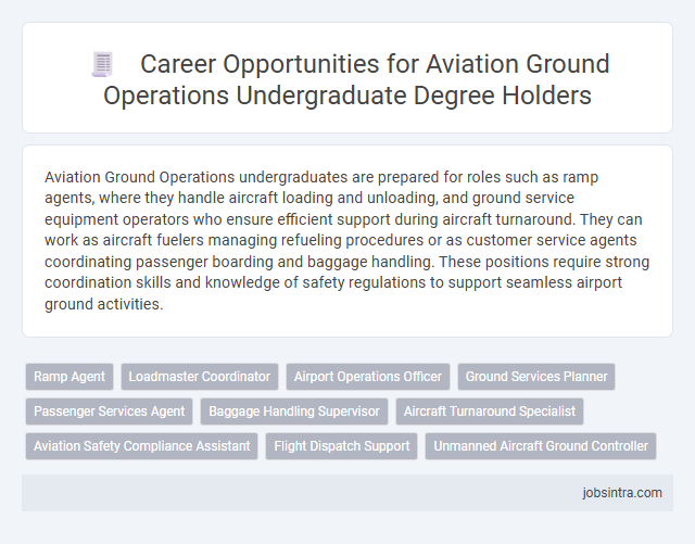 Career Opportunities for Aviation Ground Operations Undergraduate Degree Holders