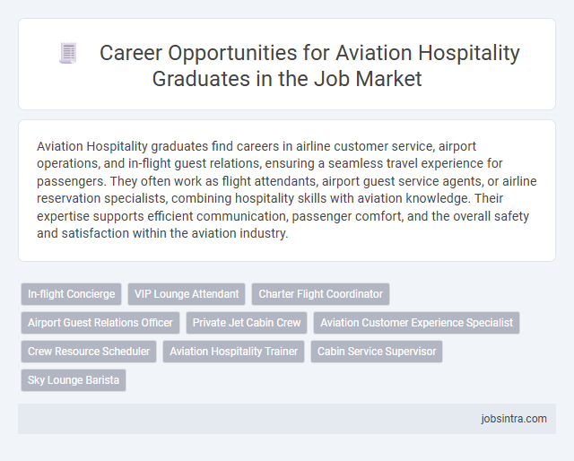 Career Opportunities for Aviation Hospitality Graduates in the Job Market
