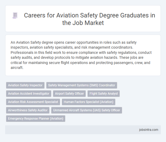Careers for Aviation Safety Degree Graduates in the Job Market