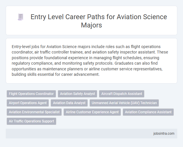 Entry Level Career Paths for Aviation Science Majors