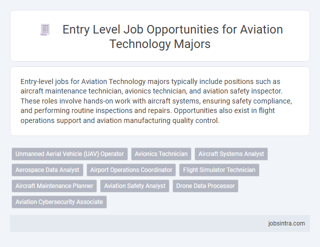 Entry Level Job Opportunities for Aviation Technology Majors