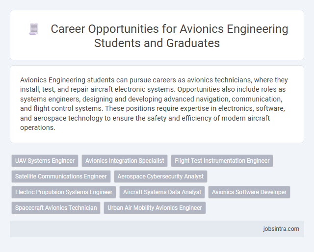 Career Opportunities for Avionics Engineering Students and Graduates