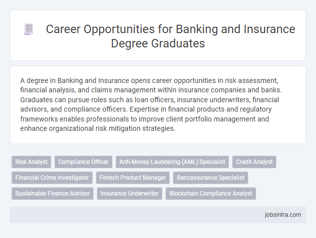 Career Opportunities for Banking and Insurance Degree Graduates