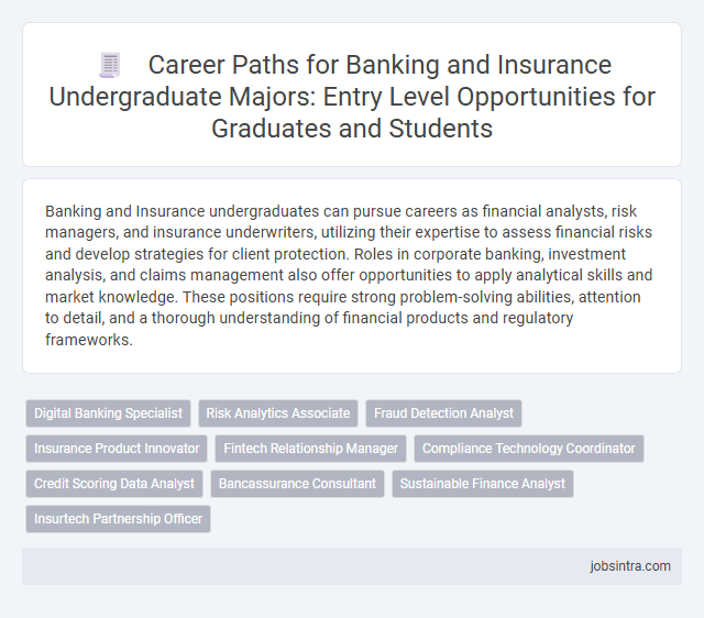 Career Paths for Banking and Insurance Undergraduate Majors: Entry Level Opportunities for Graduates and Students