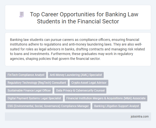 Top Career Opportunities for Banking Law Students in the Financial Sector