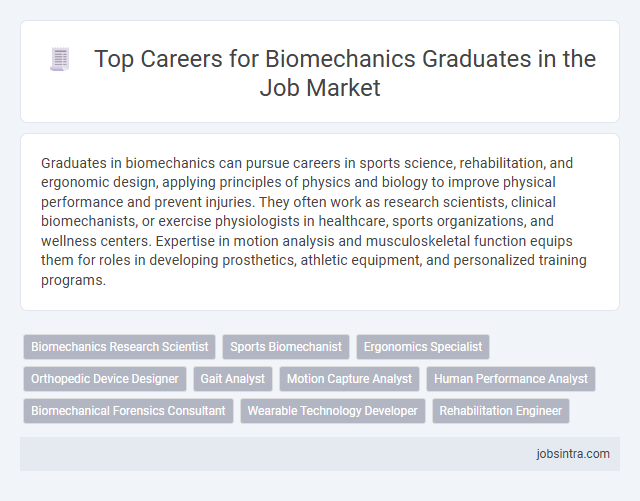Top Careers for Biomechanics Graduates in the Job Market