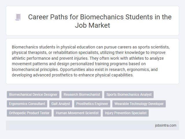 Career Paths for Biomechanics Students in the Job Market