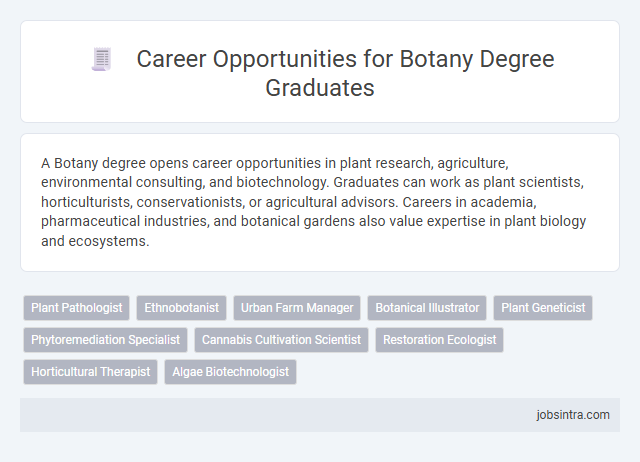 Career Opportunities for Botany Degree Graduates