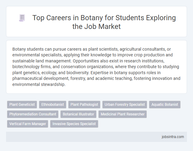 Top Careers in Botany for Students Exploring the Job Market