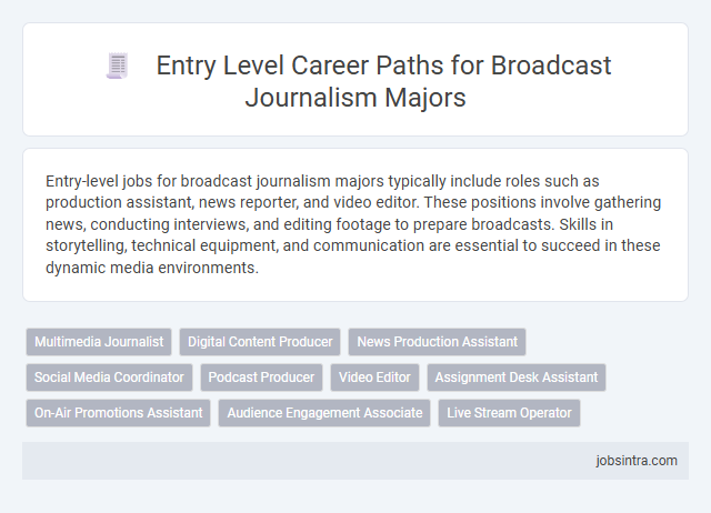 Entry Level Career Paths for Broadcast Journalism Majors