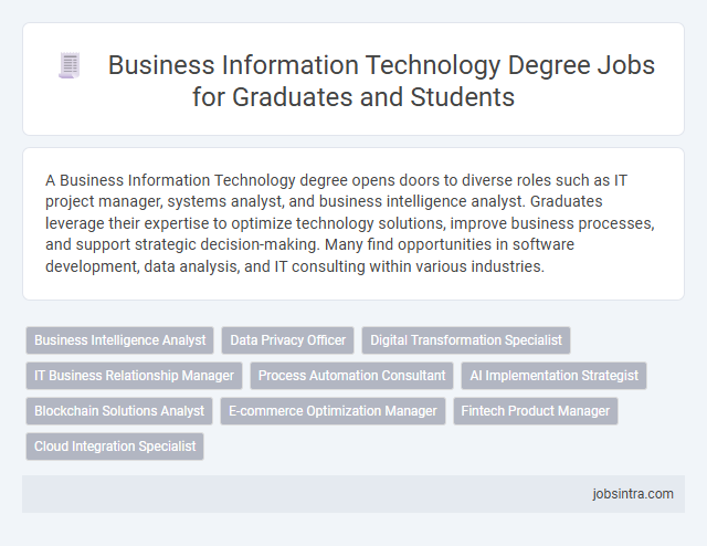 Business Information Technology Degree Jobs for Graduates and Students