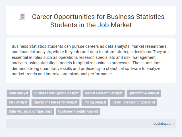 Career Opportunities for Business Statistics Students in the Job Market