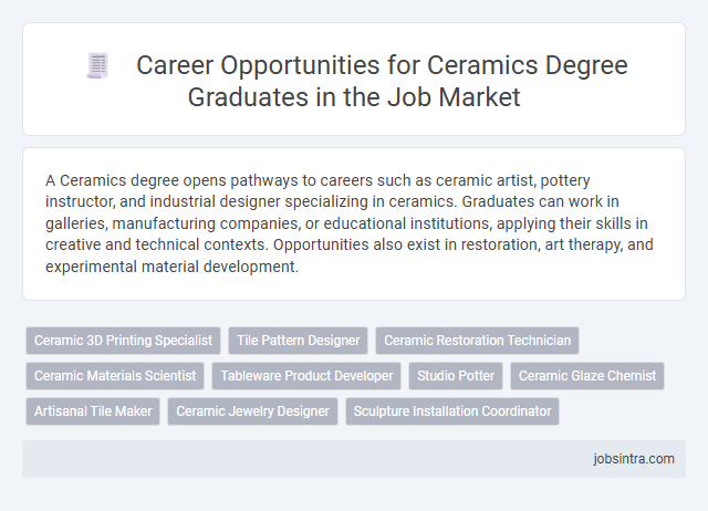 Career Opportunities for Ceramics Degree Graduates in the Job Market