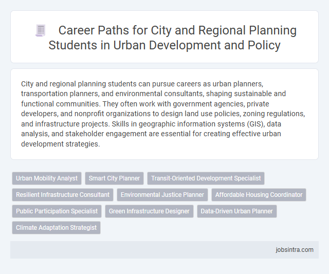 Career Paths for City and Regional Planning Students in Urban Development and Policy
