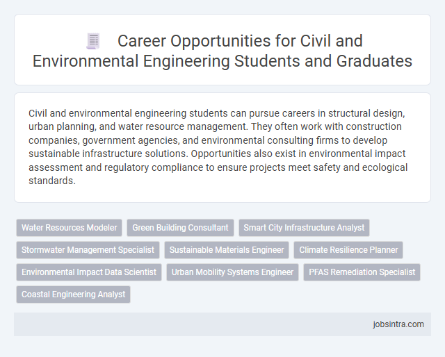 Career Opportunities for Civil and Environmental Engineering Students and Graduates