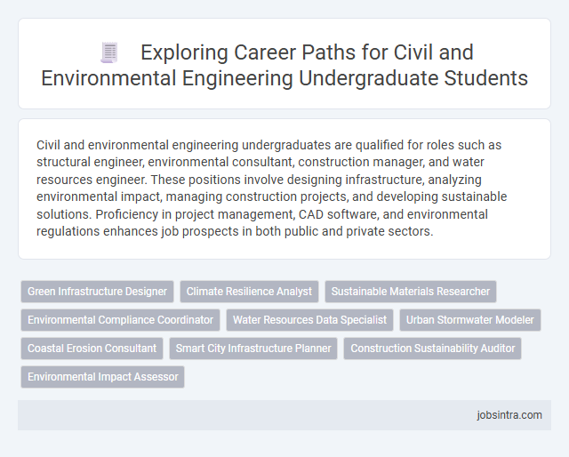 Exploring Career Paths for Civil and Environmental Engineering Undergraduate Students