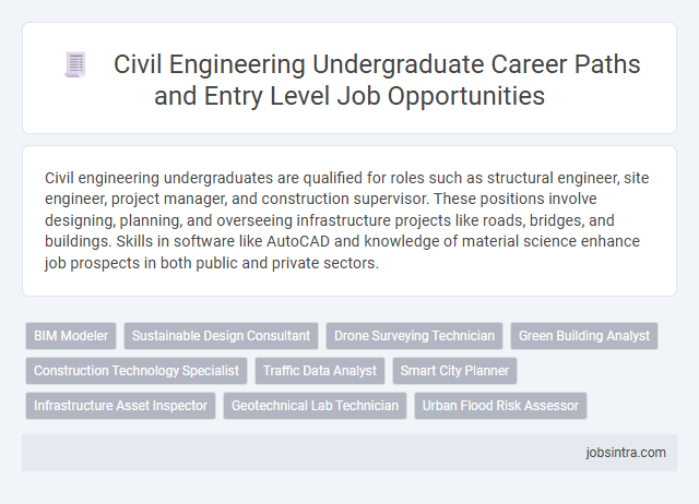 Civil Engineering Undergraduate Career Paths and Entry Level Job Opportunities