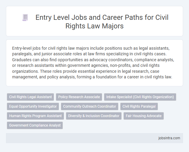 Entry Level Jobs and Career Paths for Civil Rights Law Majors