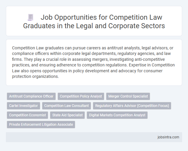 Job Opportunities for Competition Law Graduates in the Legal and Corporate Sectors