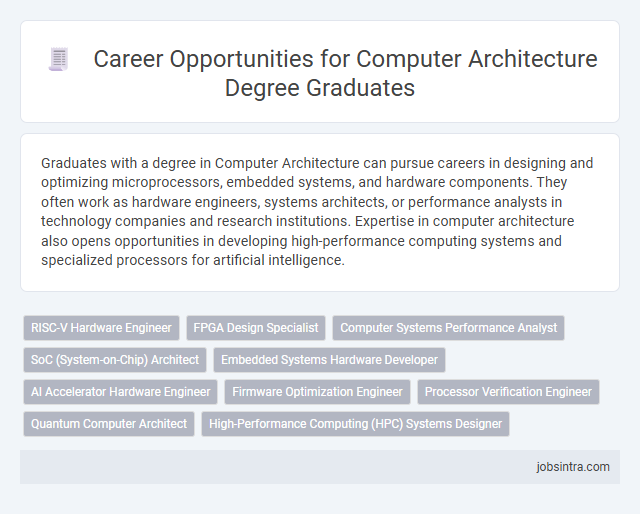 Career Opportunities for Computer Architecture Degree Graduates