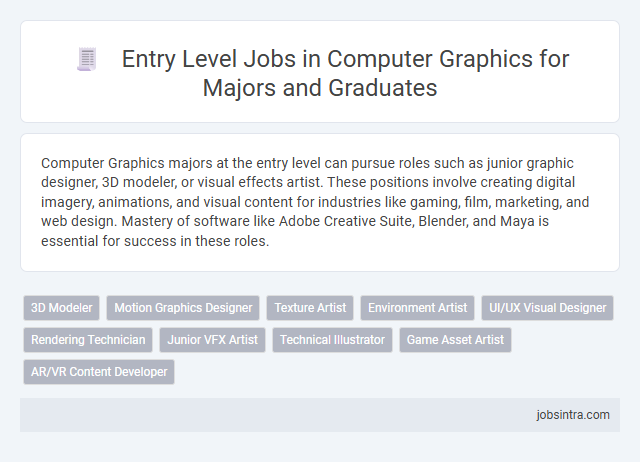 Entry Level Jobs in Computer Graphics for Majors and Graduates