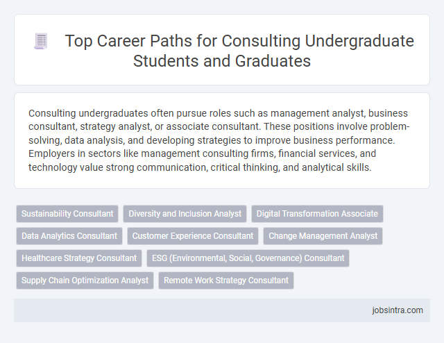 Top Career Paths for Consulting Undergraduate Students and Graduates