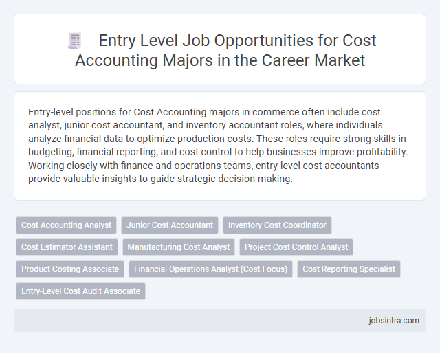 Entry Level Job Opportunities for Cost Accounting Majors in the Career Market