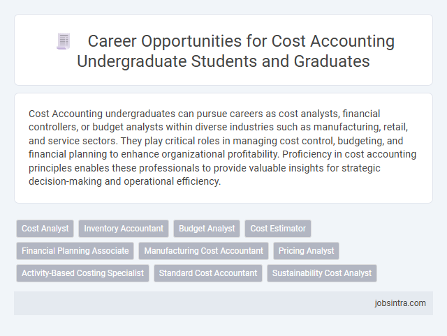 Career Opportunities for Cost Accounting Undergraduate Students and Graduates
