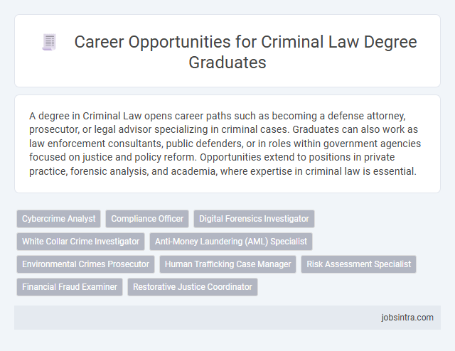 Career Opportunities for Criminal Law Degree Graduates