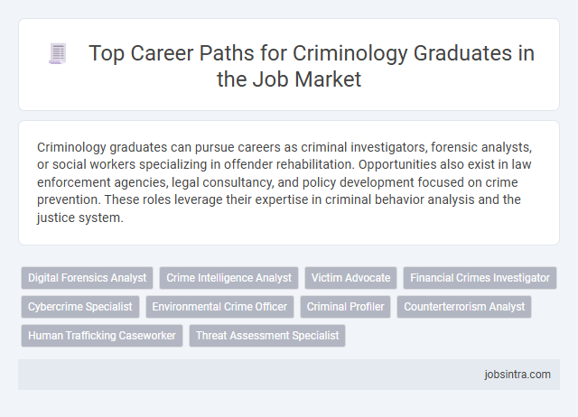 Top Career Paths for Criminology Graduates in the Job Market