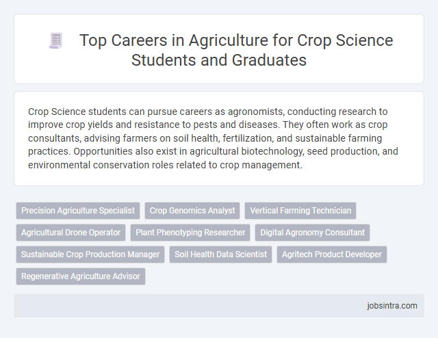 Top Careers in Agriculture for Crop Science Students and Graduates