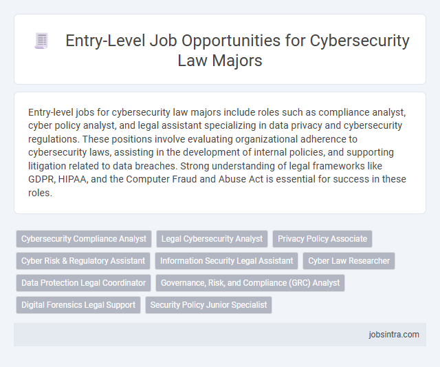 Entry-Level Job Opportunities for Cybersecurity Law Majors