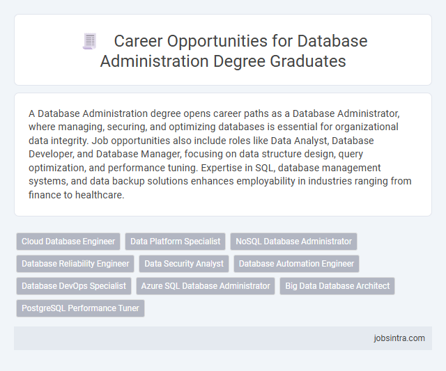 Career Opportunities for Database Administration Degree Graduates
